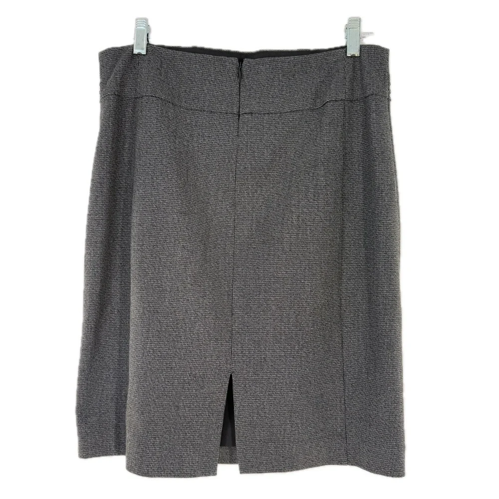 Express Textured Black/White Hip Pleat Detail Pencil Skirt 22